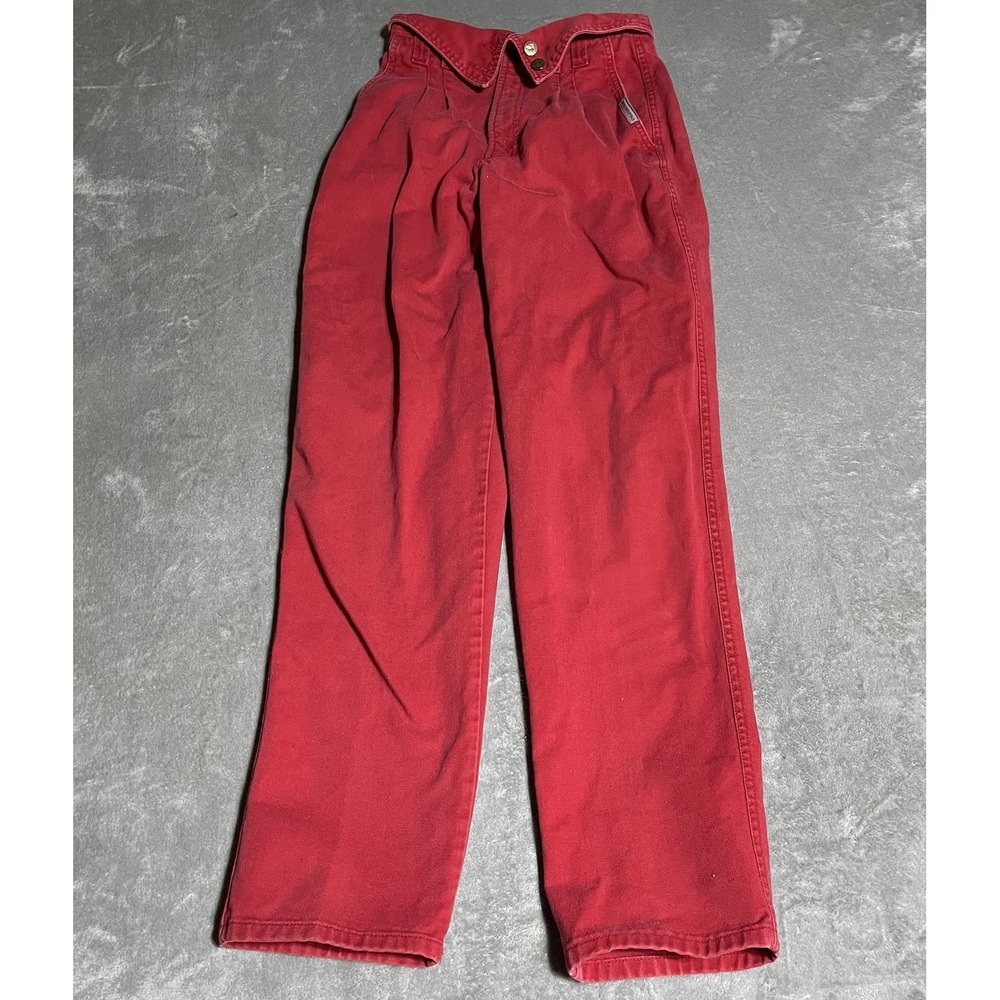Vintage Rocky Mountain Jeans Womens 26X32 Red Bareback‎ Western Rodeo Tapered